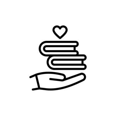 book-donation-icon-in-illustration-vector